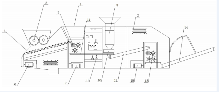 土壤破碎修復(fù)一體機的結(jié)構(gòu)示意圖